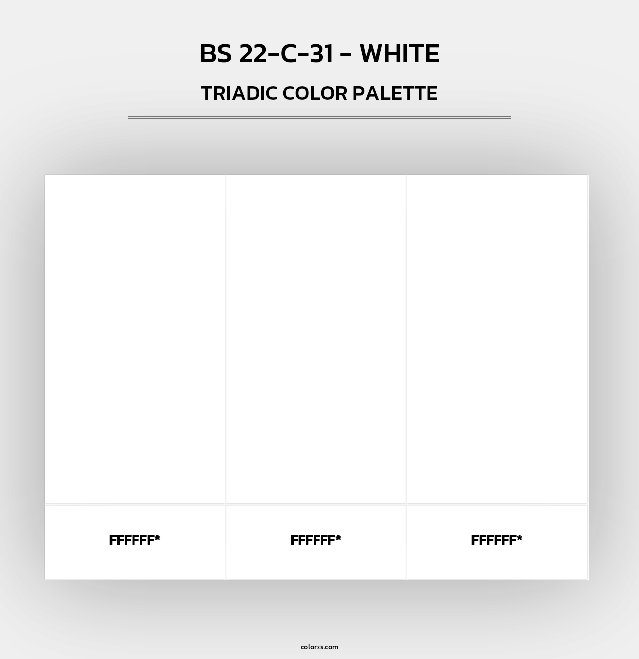 BS 22-C-31 - White - Triadic Color Palette