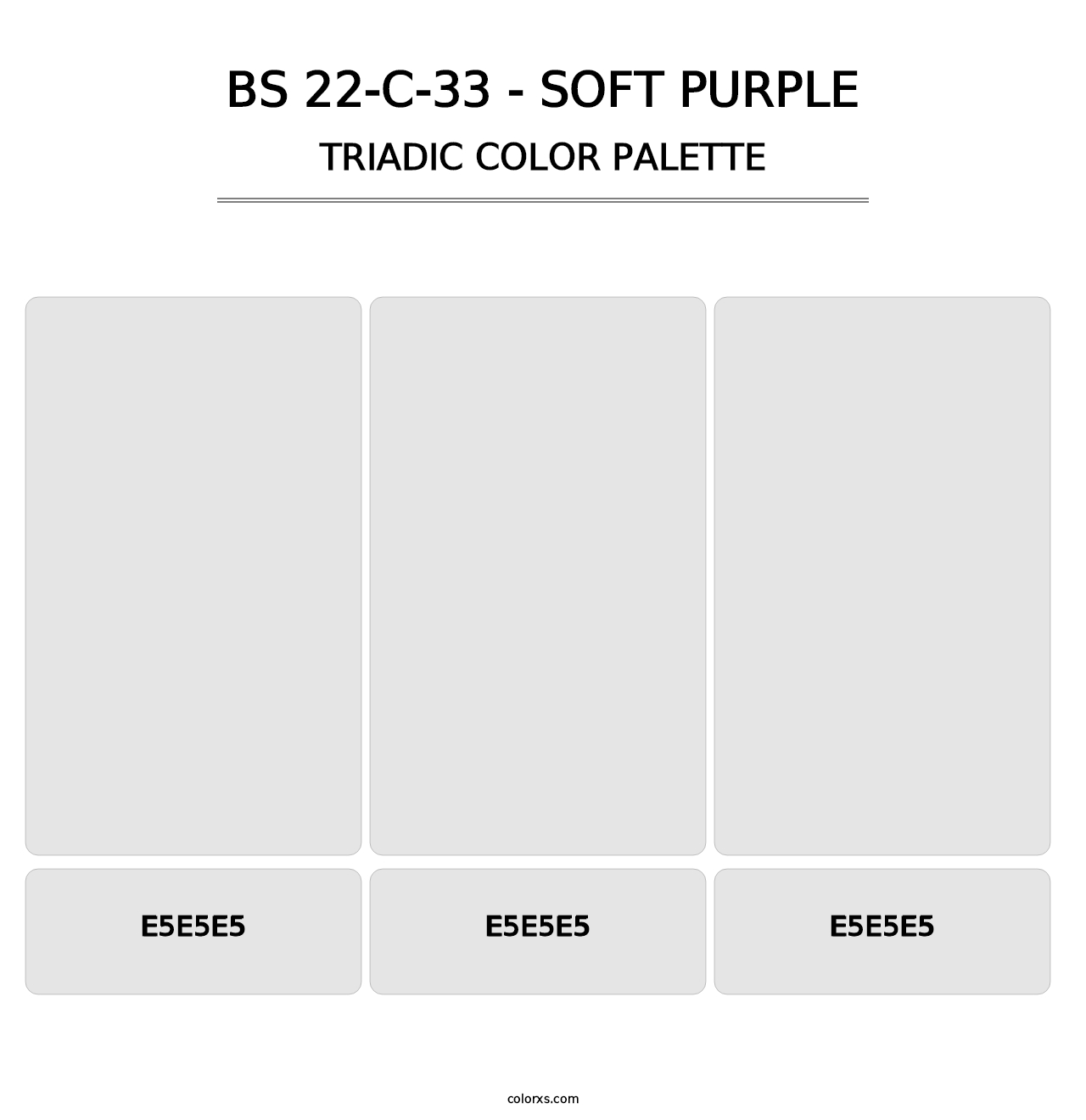 BS 22-C-33 - Soft Purple - Triadic Color Palette