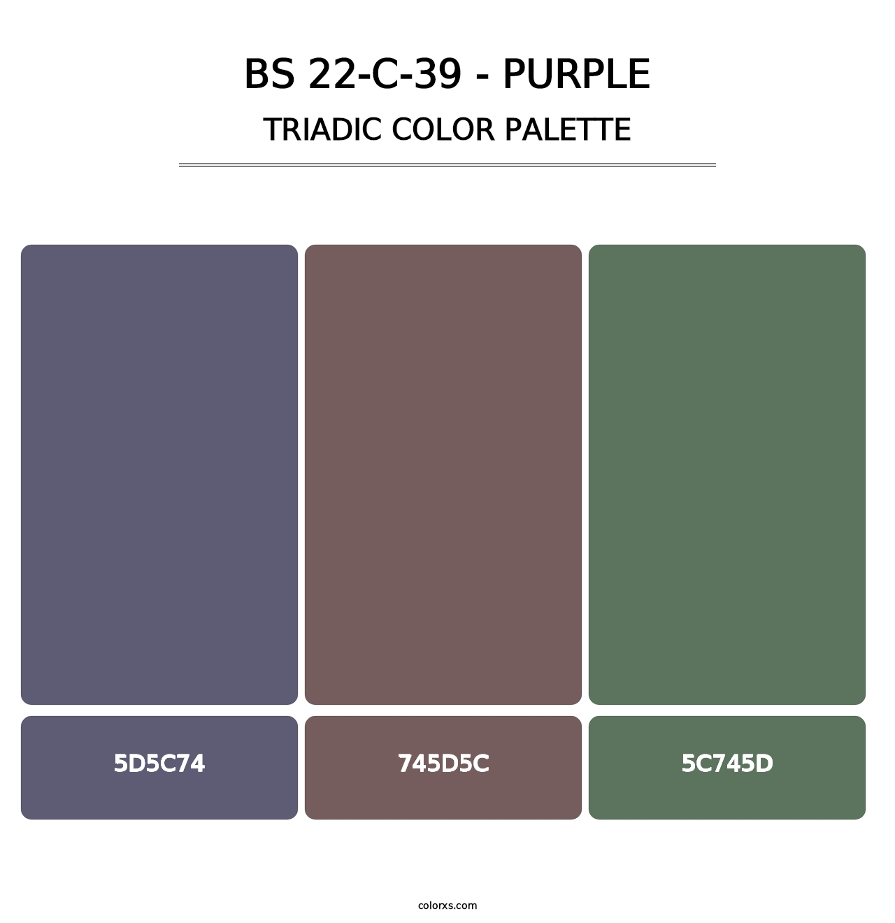 BS 22-C-39 - Purple - Triadic Color Palette