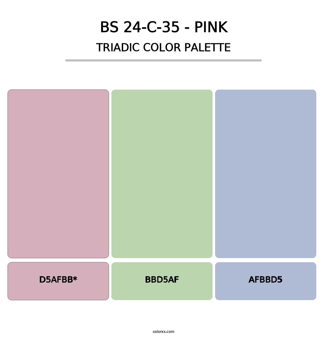 BS 24-C-35 - Pink - Triadic Color Palette