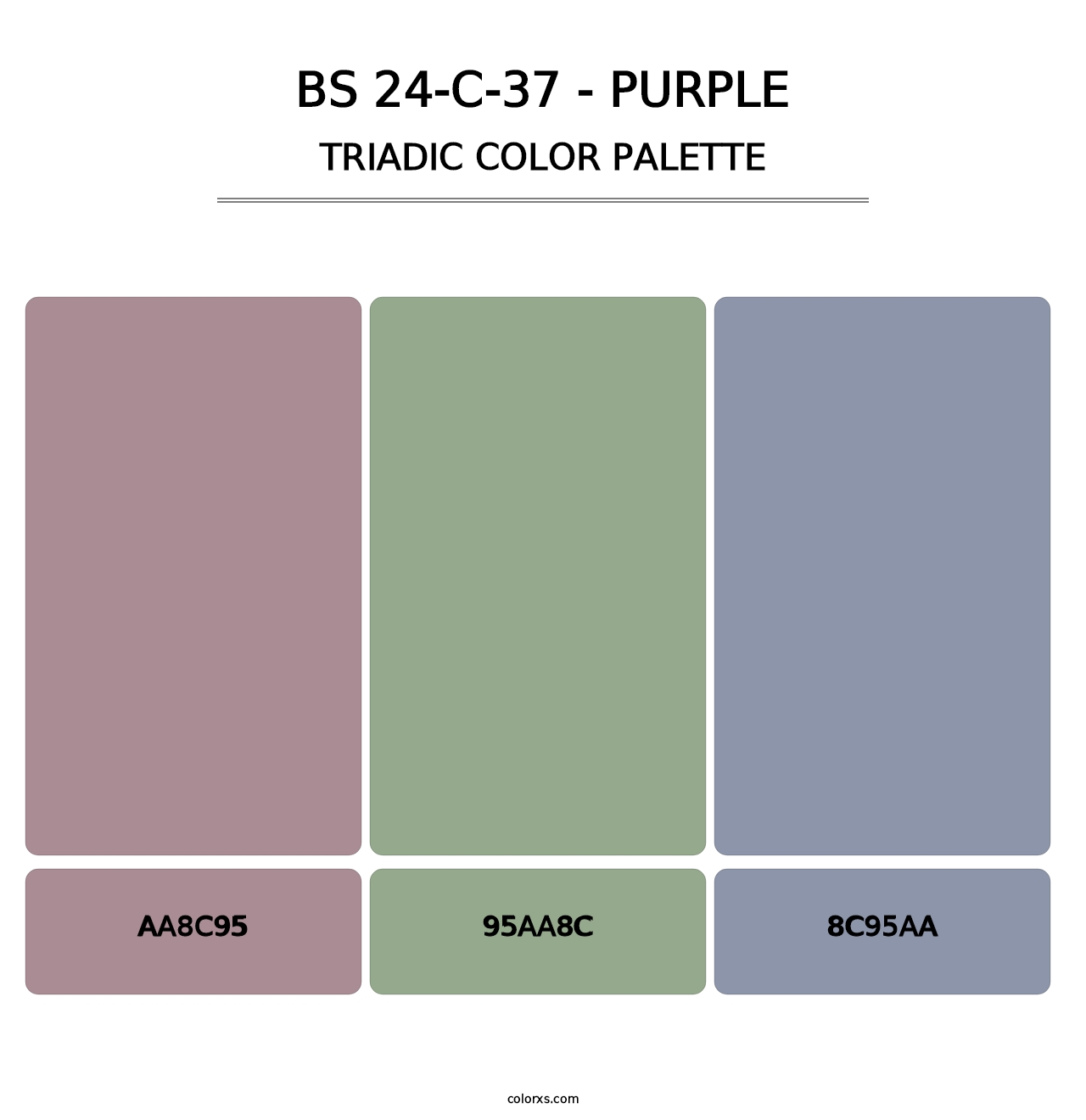 BS 24-C-37 - Purple - Triadic Color Palette