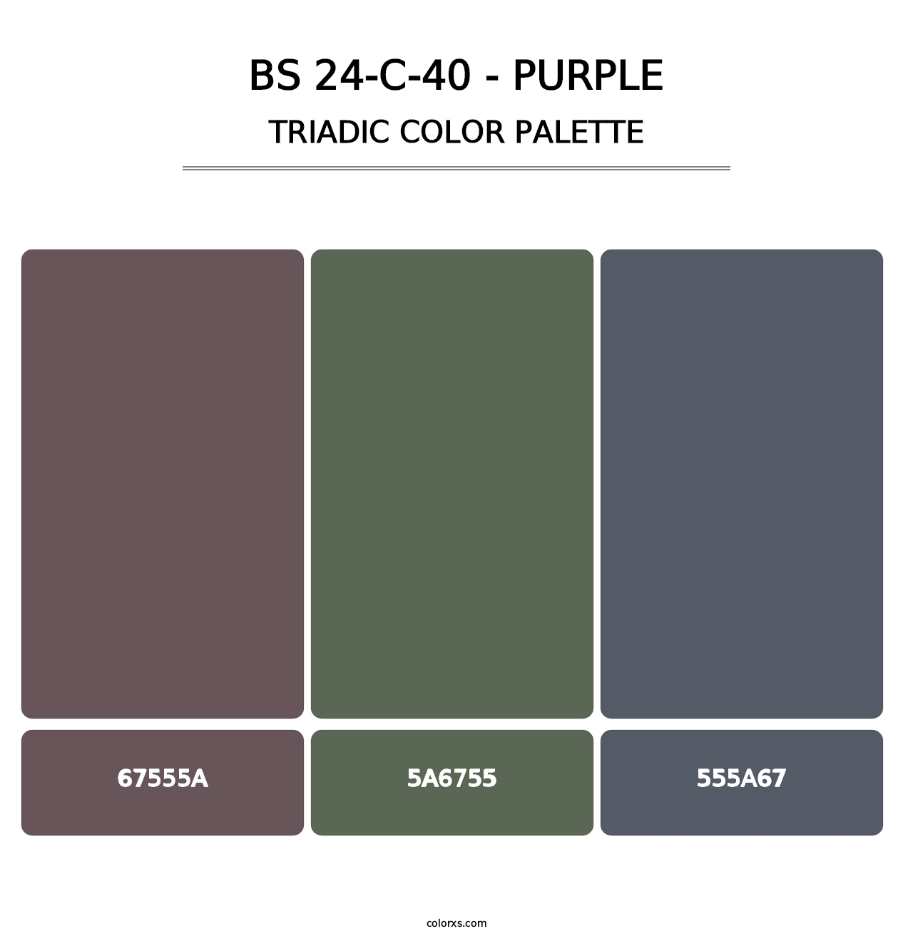 BS 24-C-40 - Purple - Triadic Color Palette