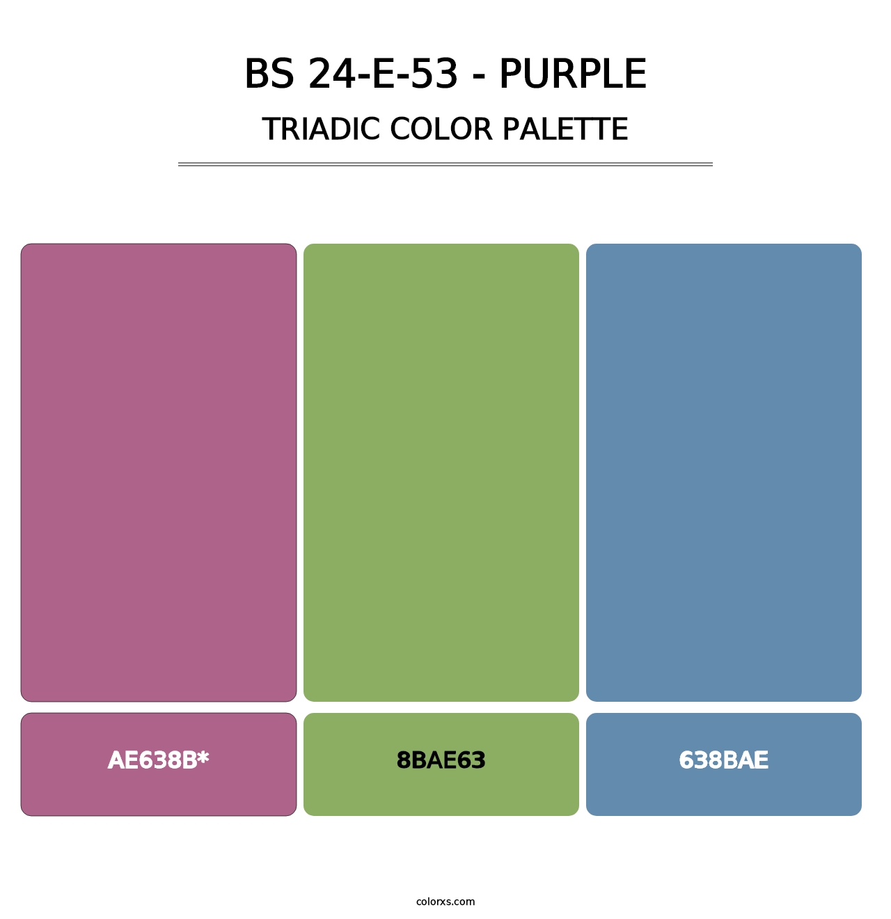BS 24-E-53 - Purple - Triadic Color Palette