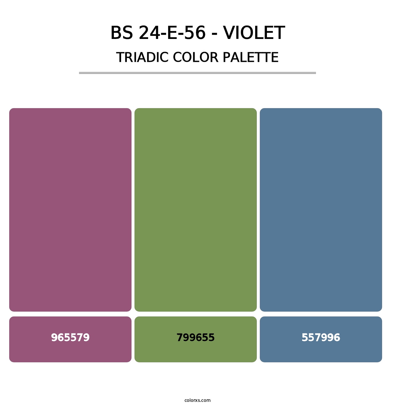 BS 24-E-56 - Violet - Triadic Color Palette