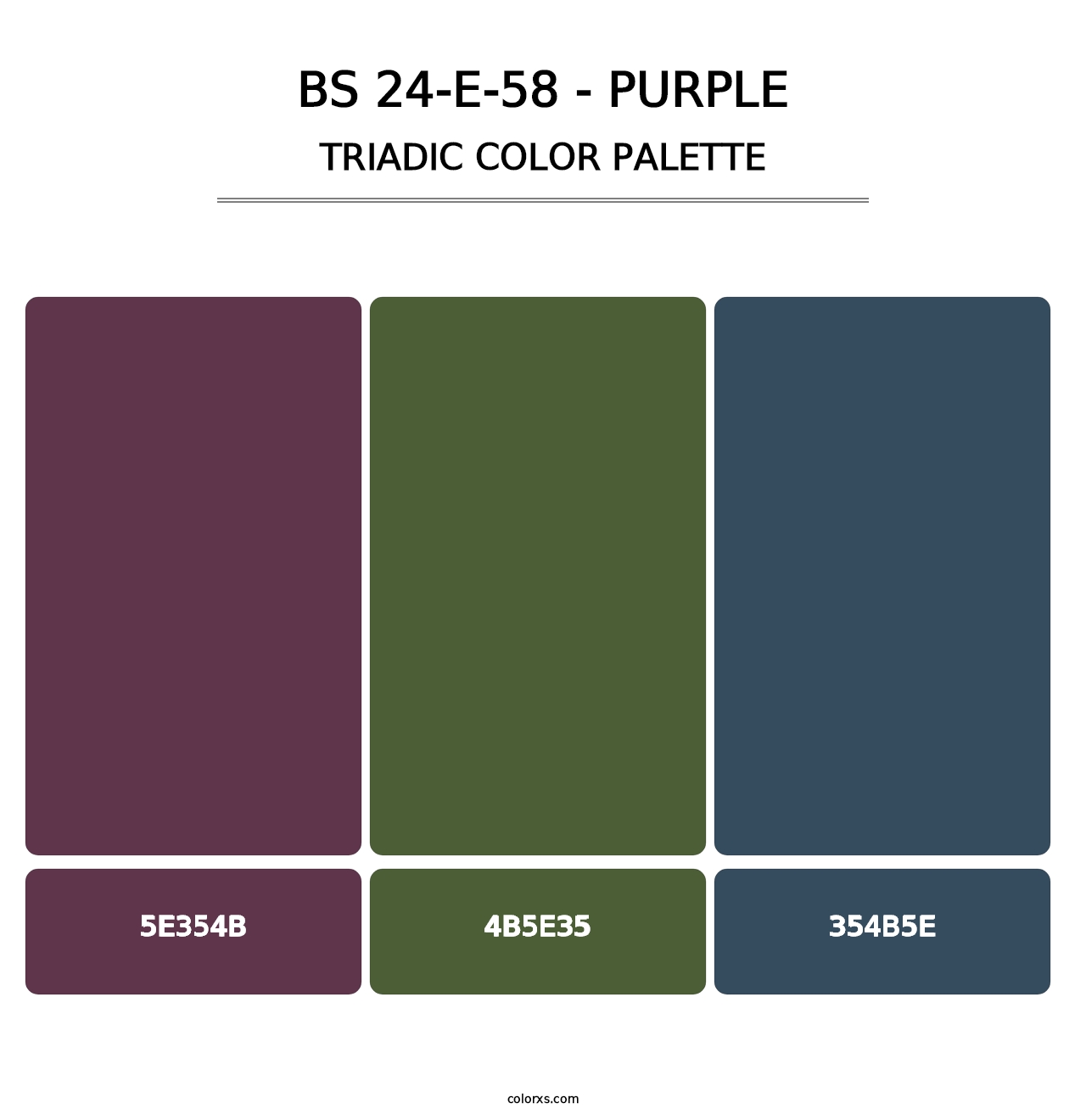 BS 24-E-58 - Purple - Triadic Color Palette