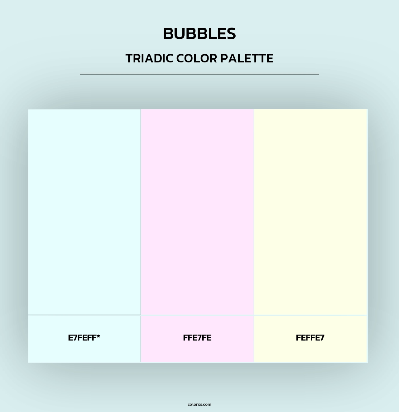 Bubbles - Triadic Color Palette