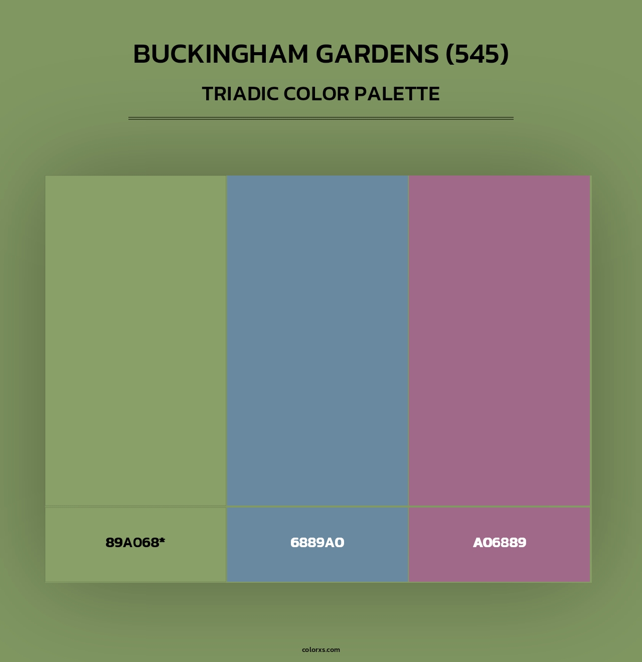 Buckingham Gardens (545) - Triadic Color Palette