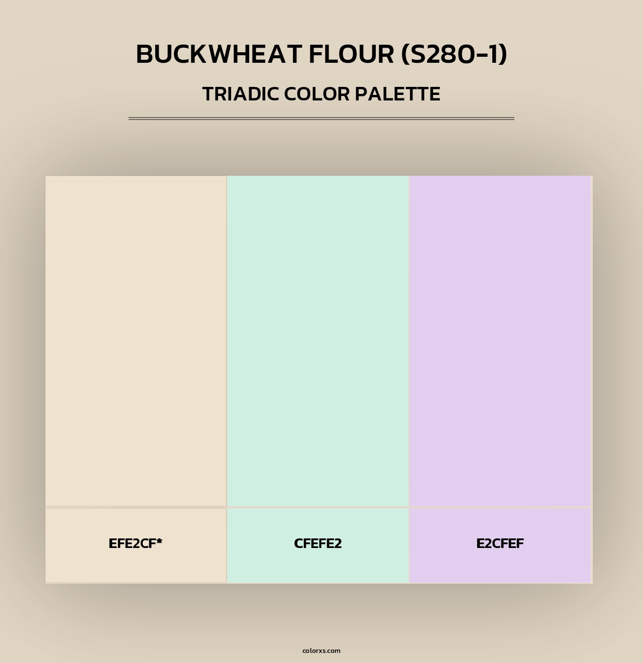 Buckwheat Flour (S280-1) - Triadic Color Palette