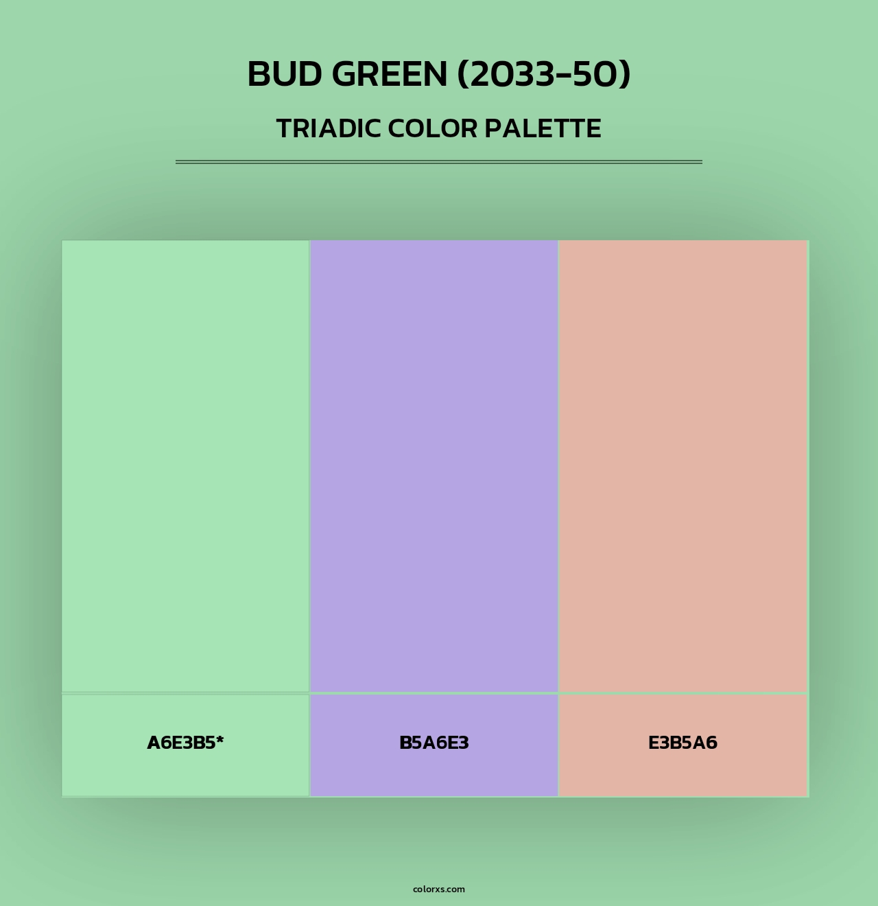 Bud Green (2033-50) - Triadic Color Palette