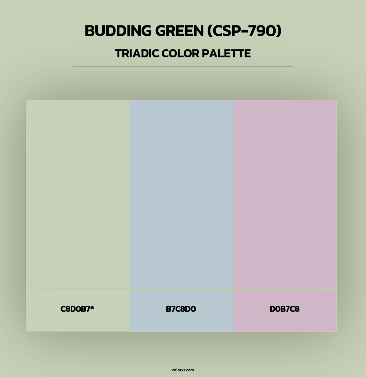 Budding Green (CSP-790) - Triadic Color Palette