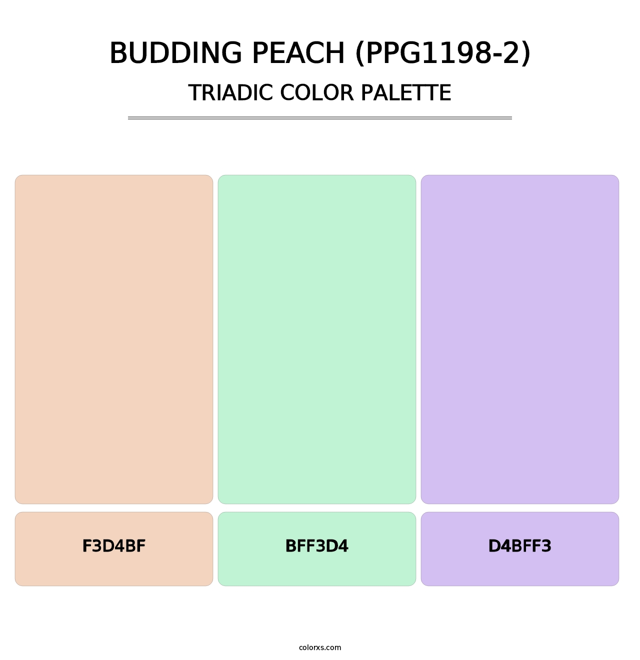 Budding Peach (PPG1198-2) - Triadic Color Palette