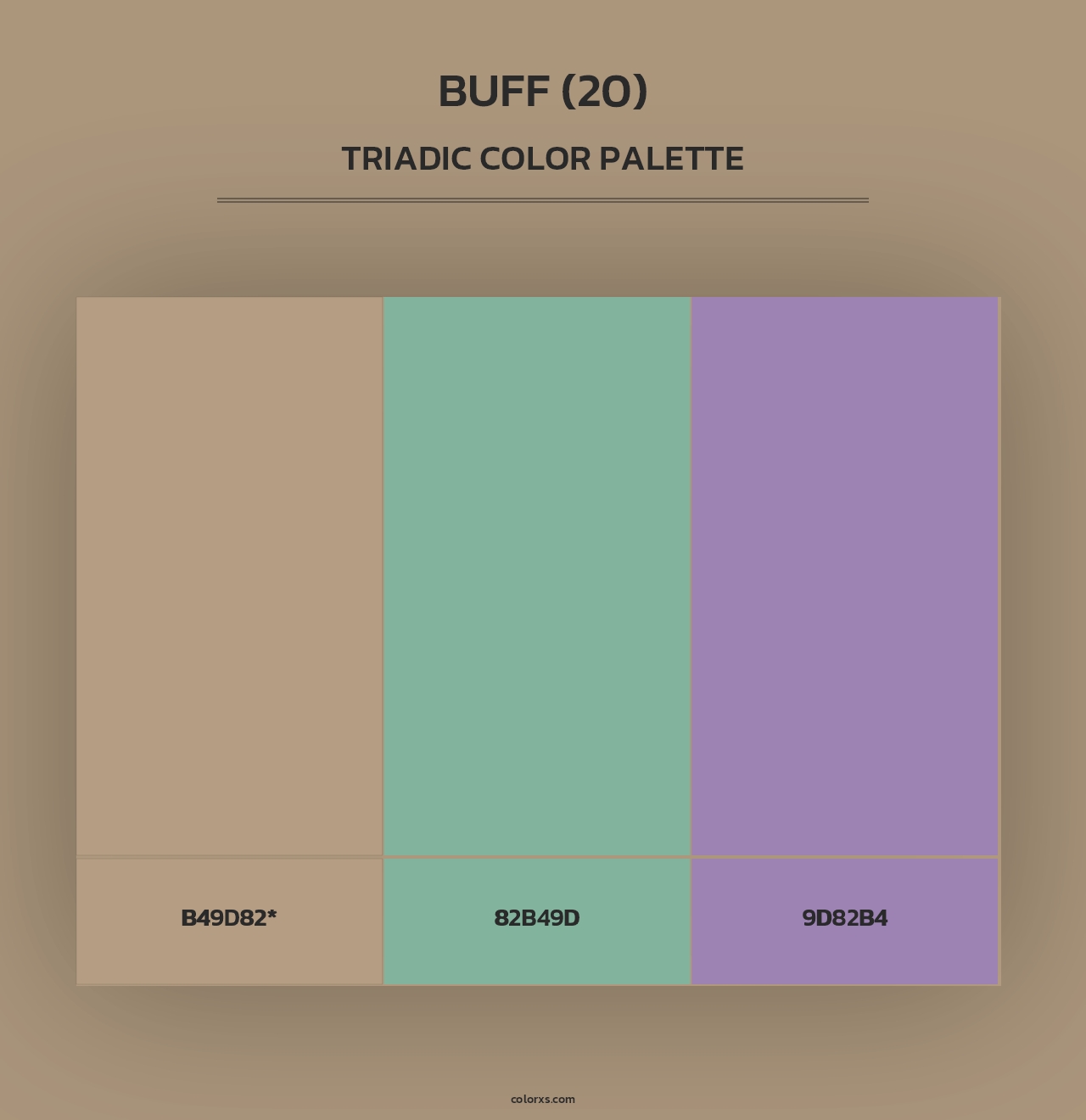 Buff (20) - Triadic Color Palette