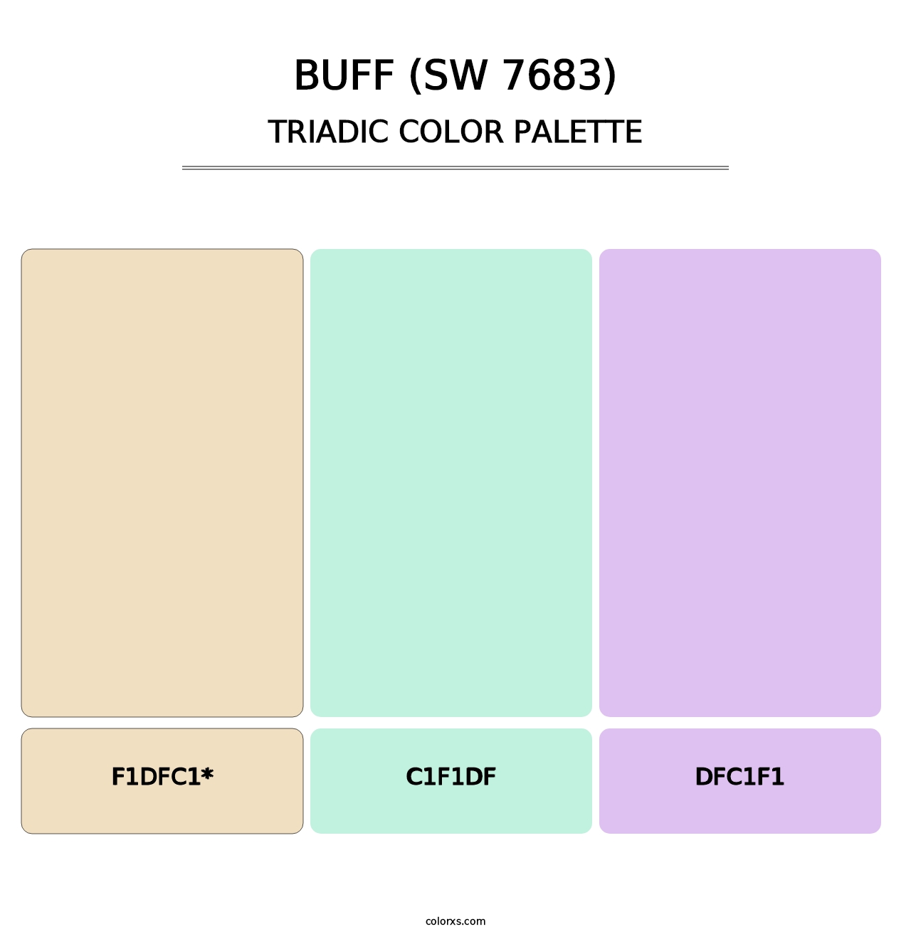 Buff (SW 7683) - Triadic Color Palette