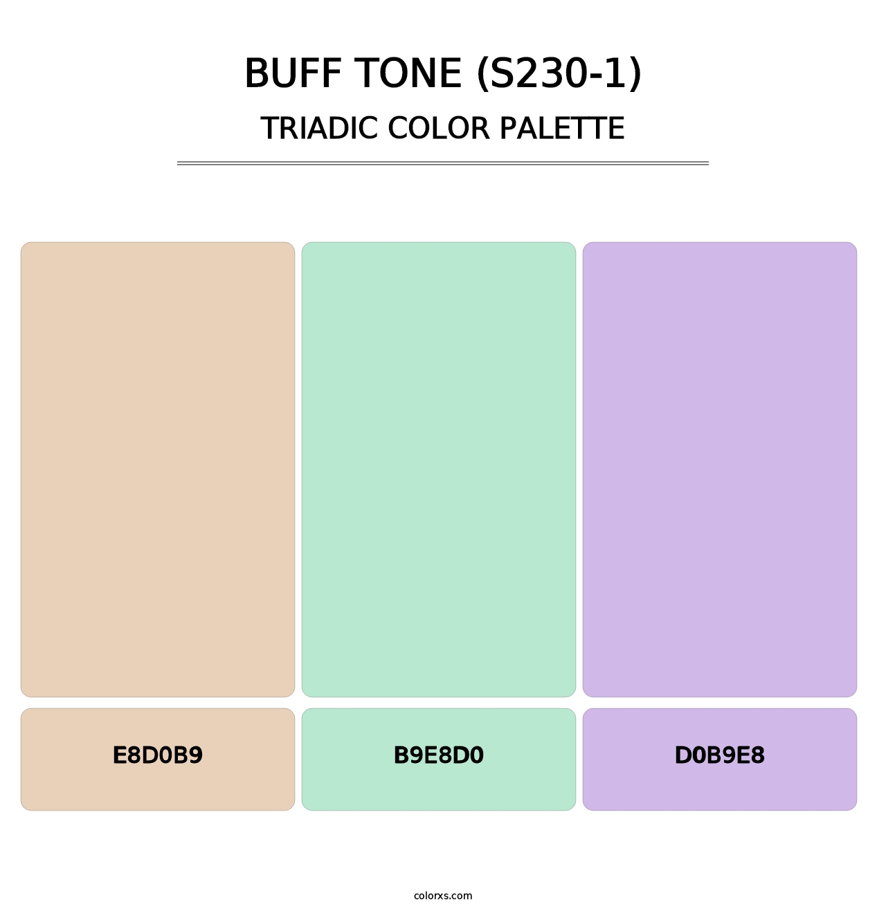 Buff Tone (S230-1) - Triadic Color Palette