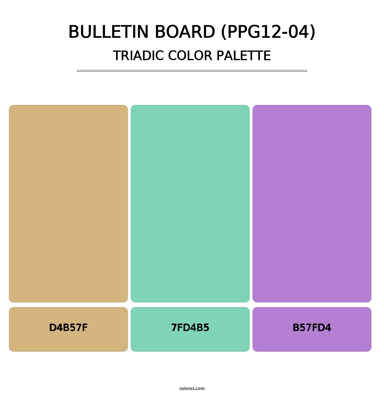 Bulletin Board (PPG12-04) - Triadic Color Palette