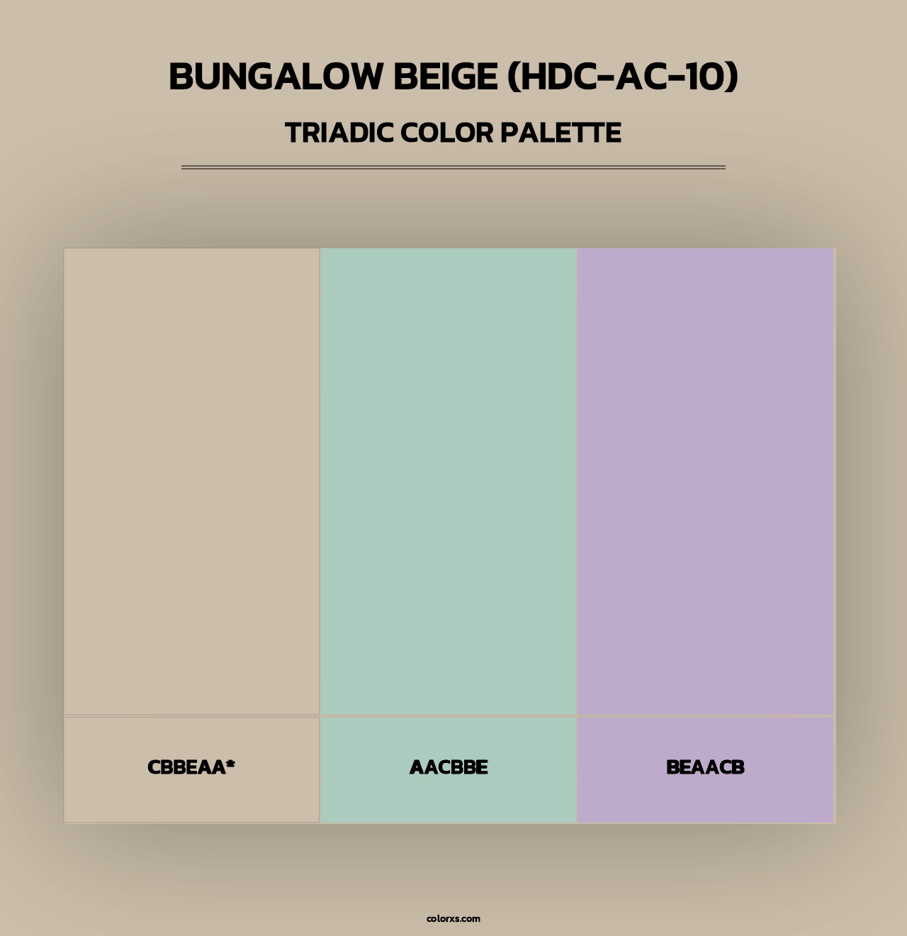 Bungalow Beige (HDC-AC-10) - Triadic Color Palette
