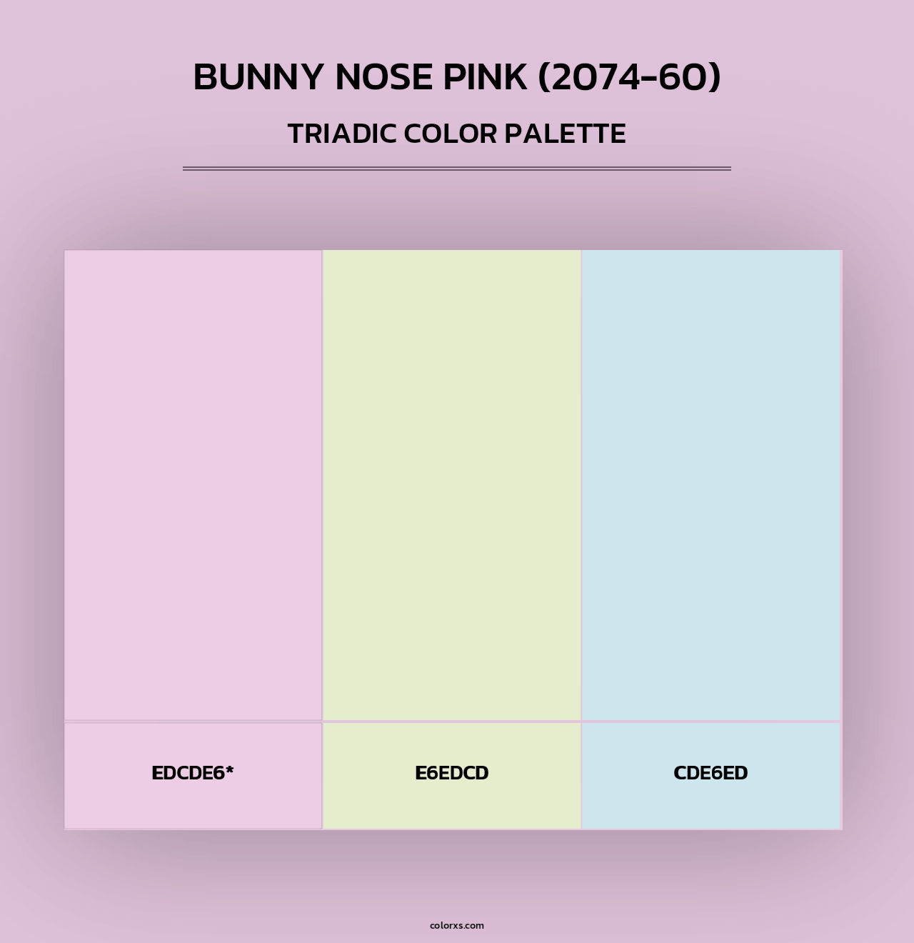 Bunny Nose Pink (2074-60) - Triadic Color Palette