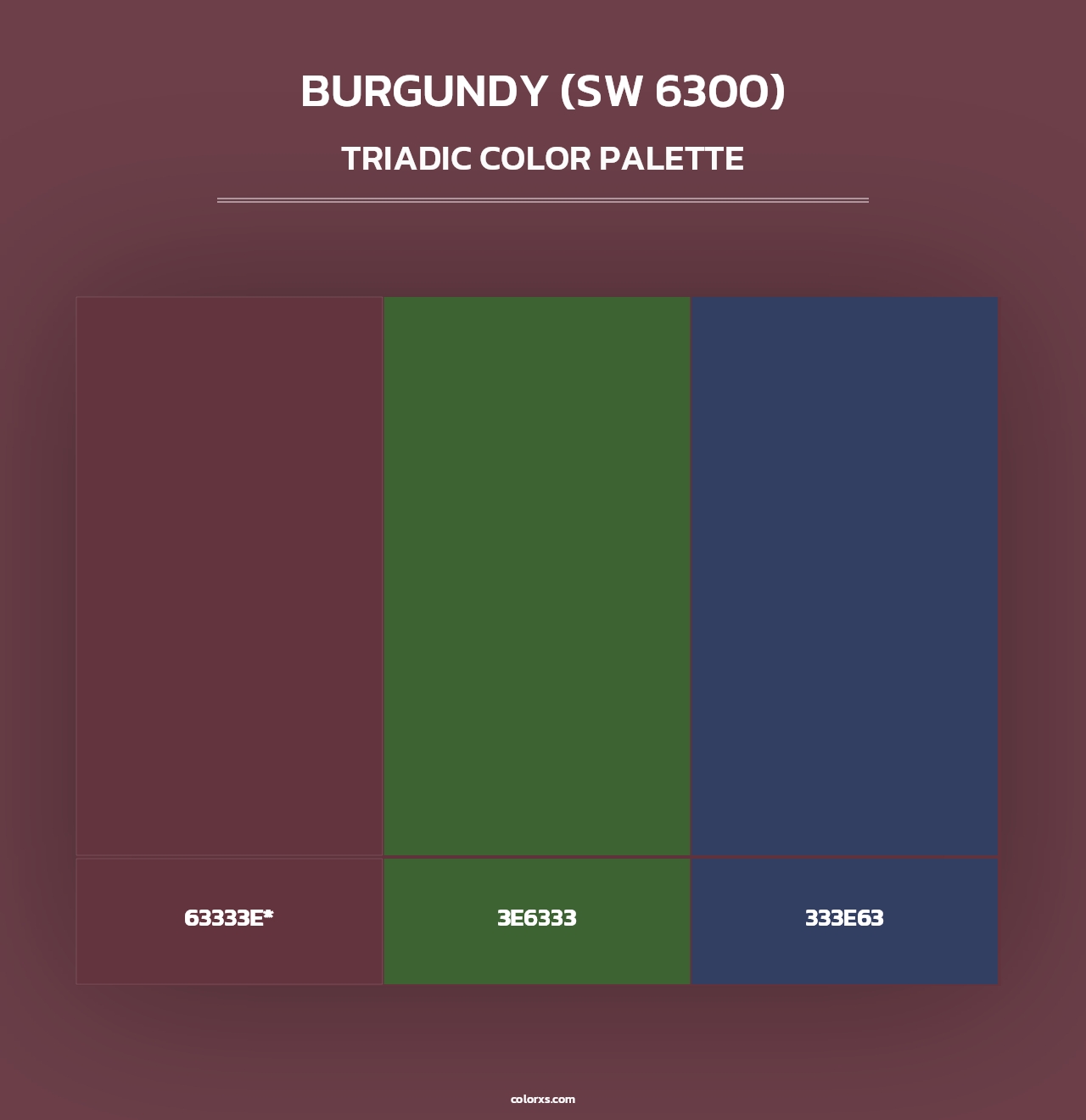 Burgundy (SW 6300) - Triadic Color Palette