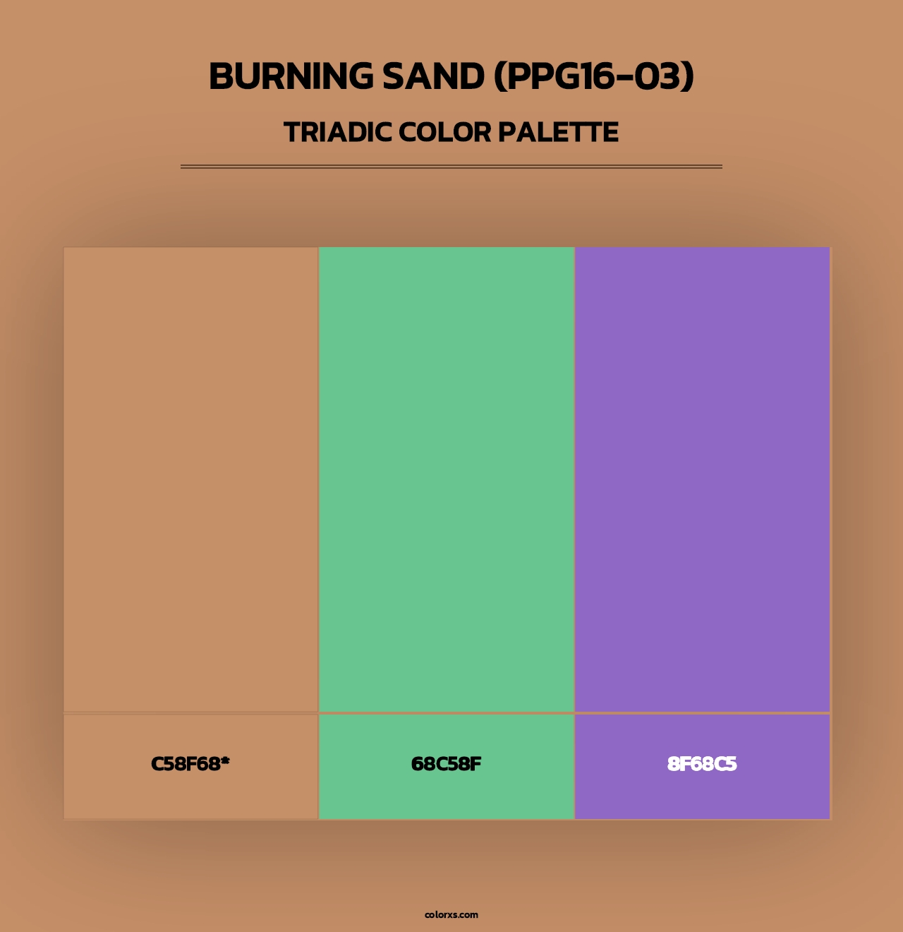 Burning Sand (PPG16-03) - Triadic Color Palette