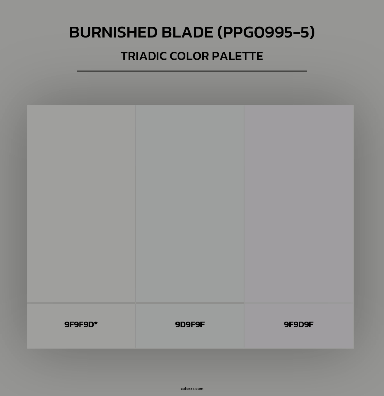 Burnished Blade (PPG0995-5) - Triadic Color Palette