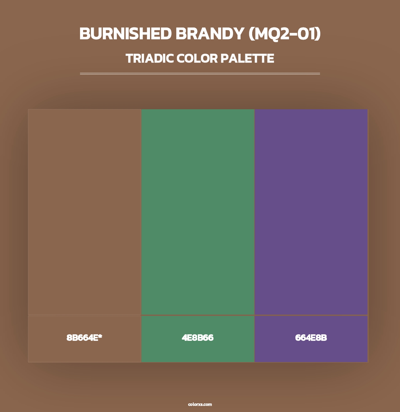 Burnished Brandy (MQ2-01) - Triadic Color Palette