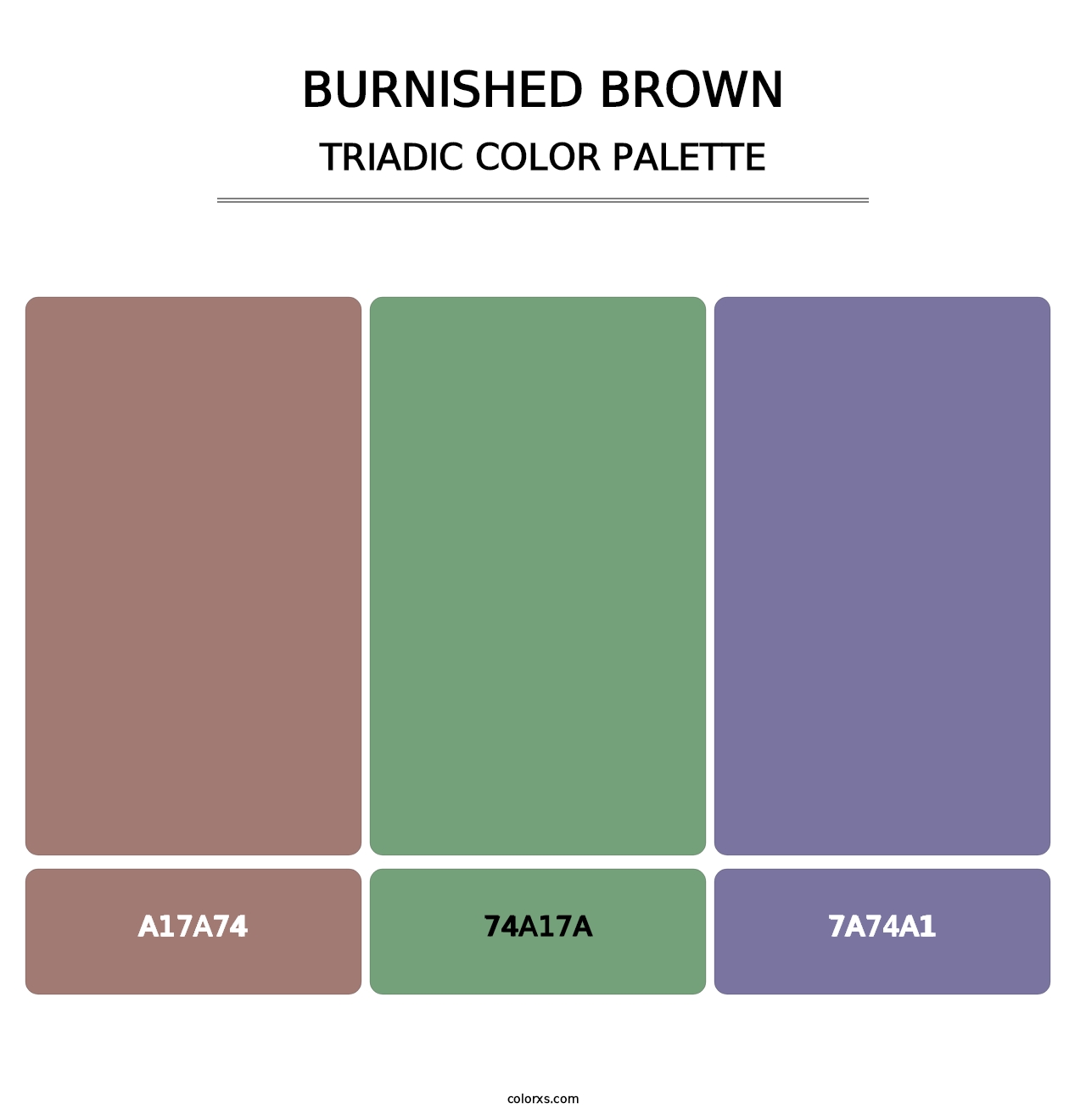 Burnished Brown - Triadic Color Palette