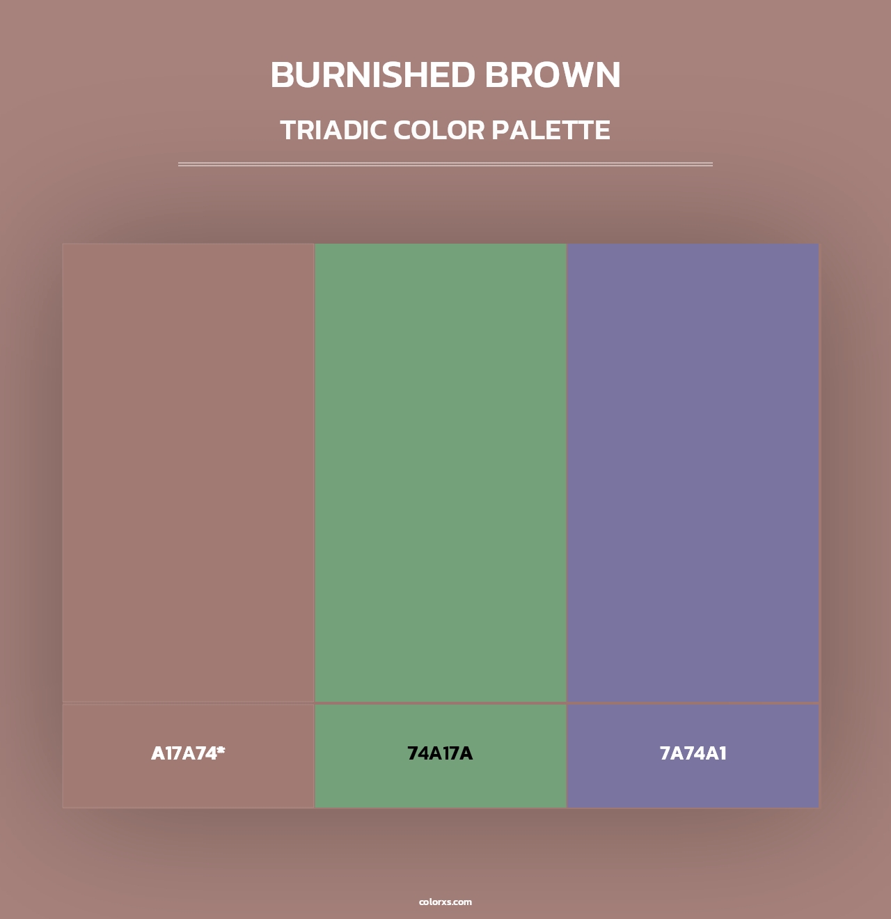 Burnished Brown - Triadic Color Palette