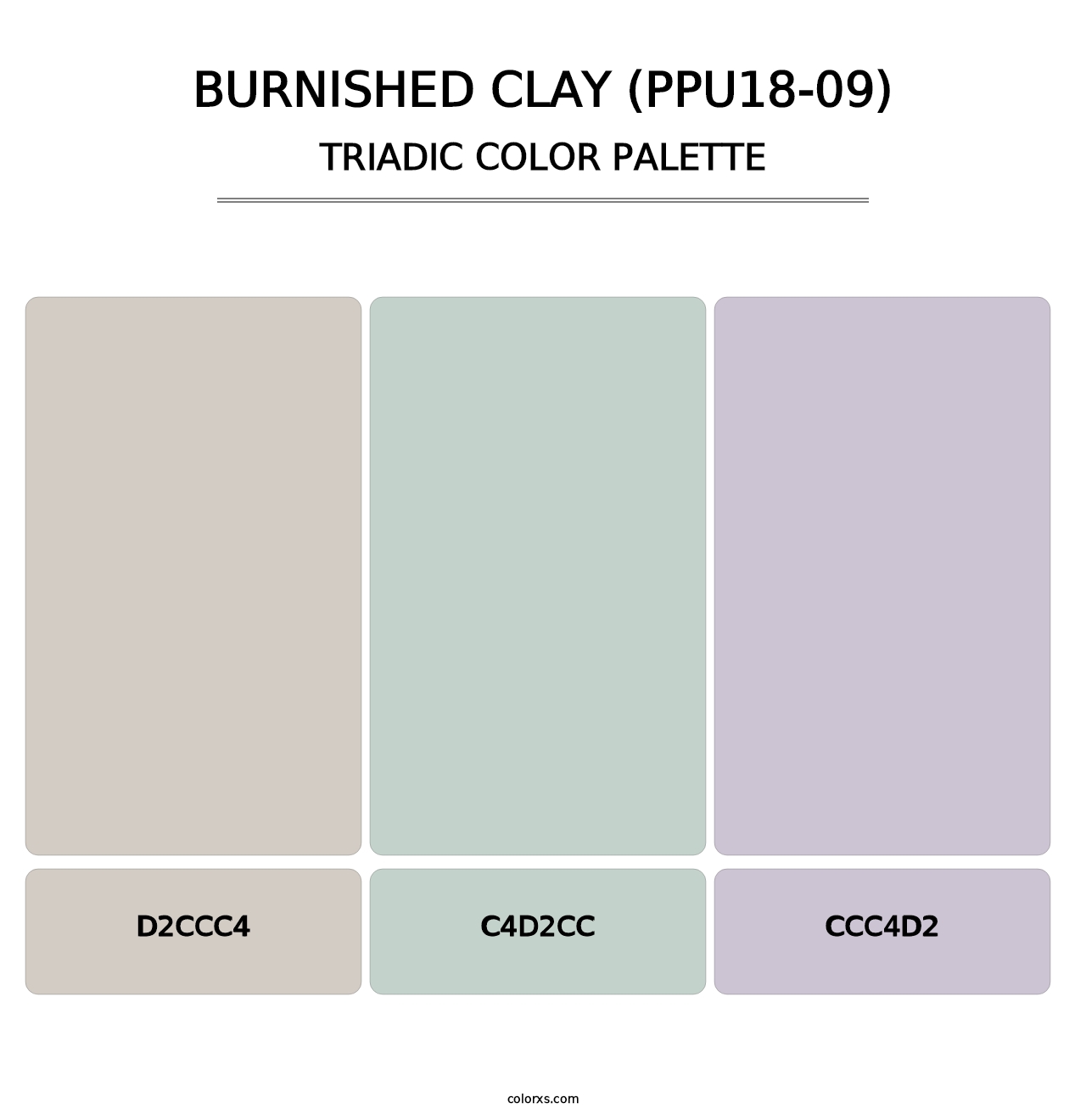 Burnished Clay (PPU18-09) - Triadic Color Palette
