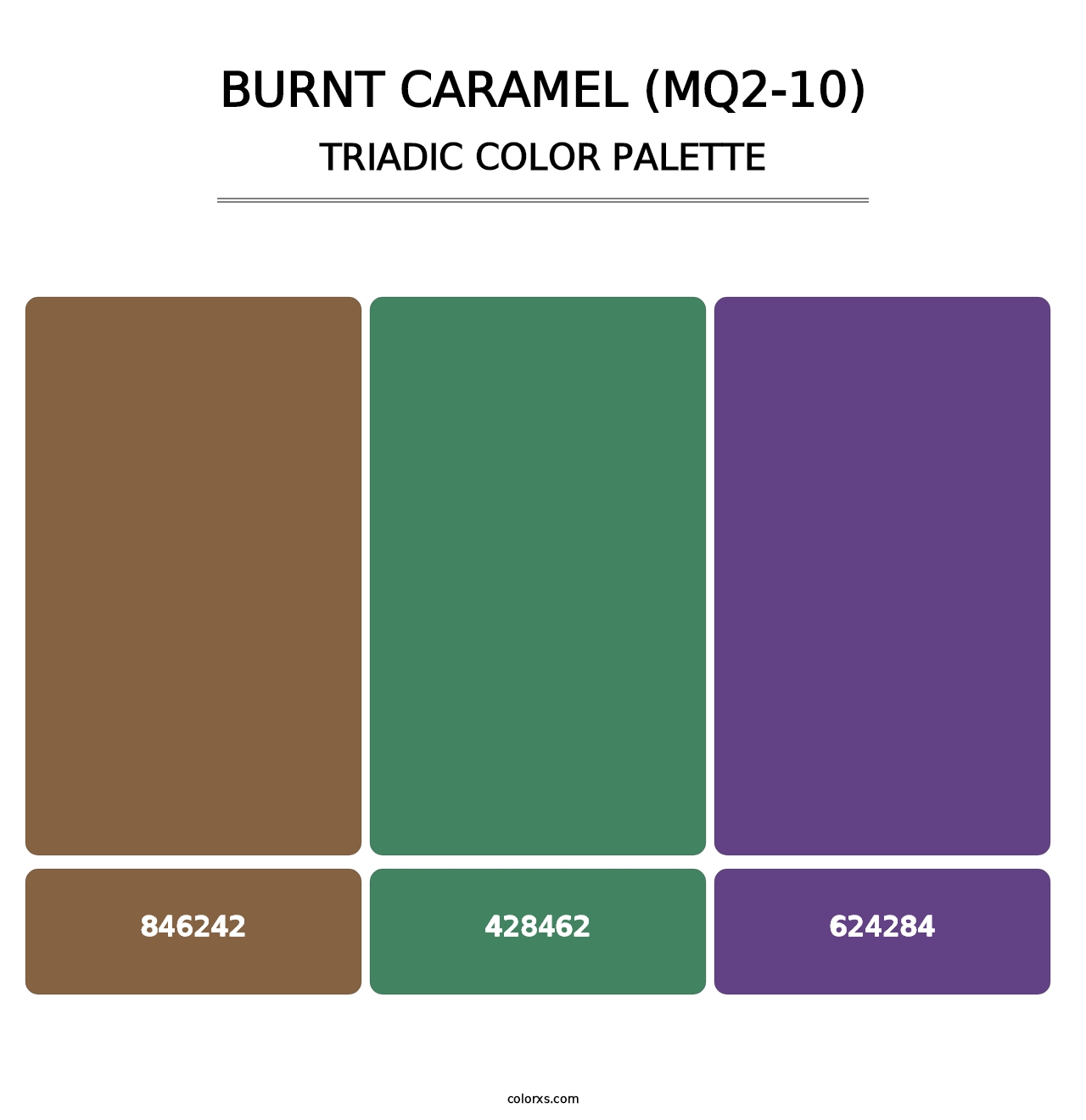 Burnt Caramel (MQ2-10) - Triadic Color Palette