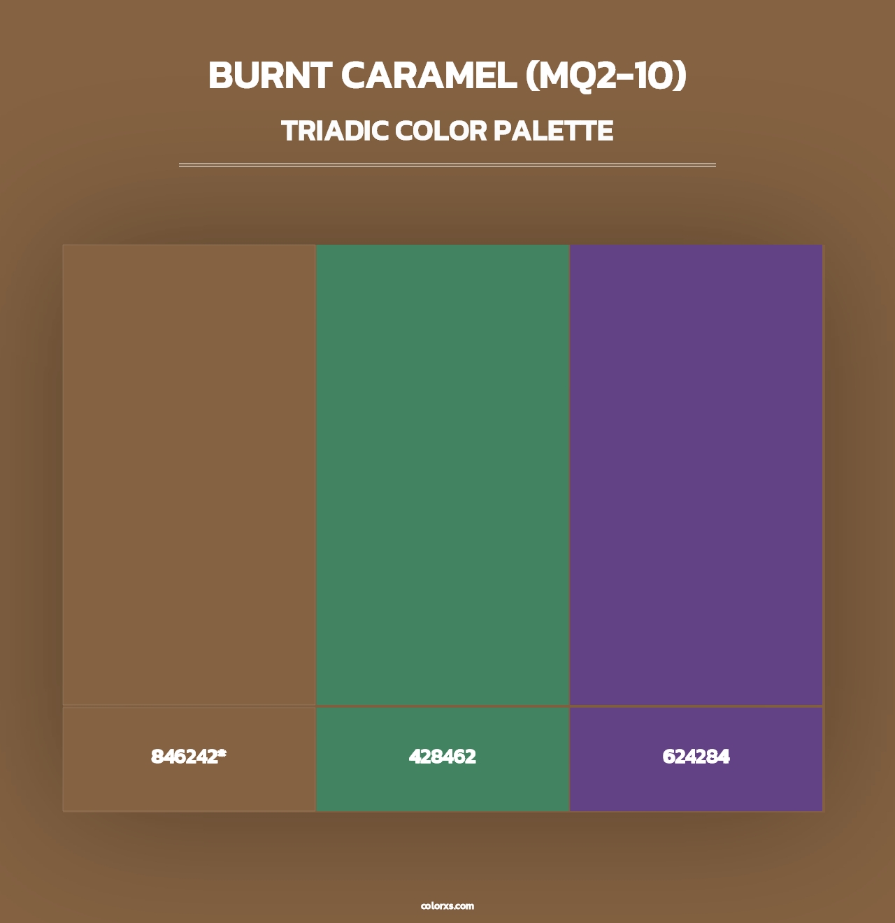 Burnt Caramel (MQ2-10) - Triadic Color Palette