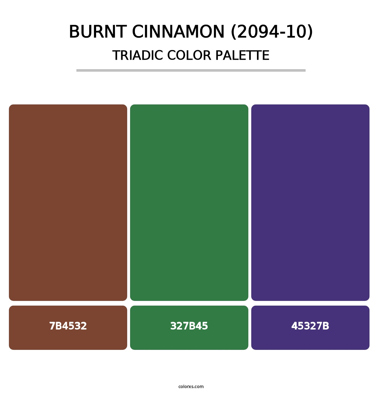 Burnt Cinnamon (2094-10) - Triadic Color Palette