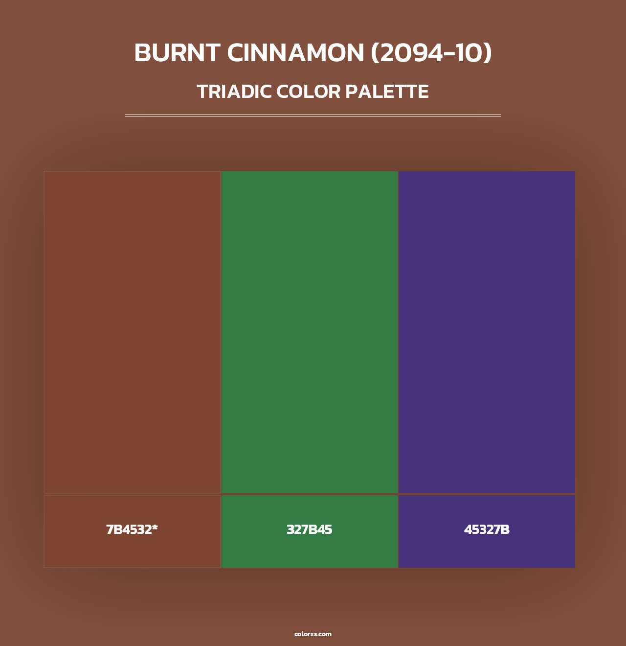 Burnt Cinnamon (2094-10) - Triadic Color Palette