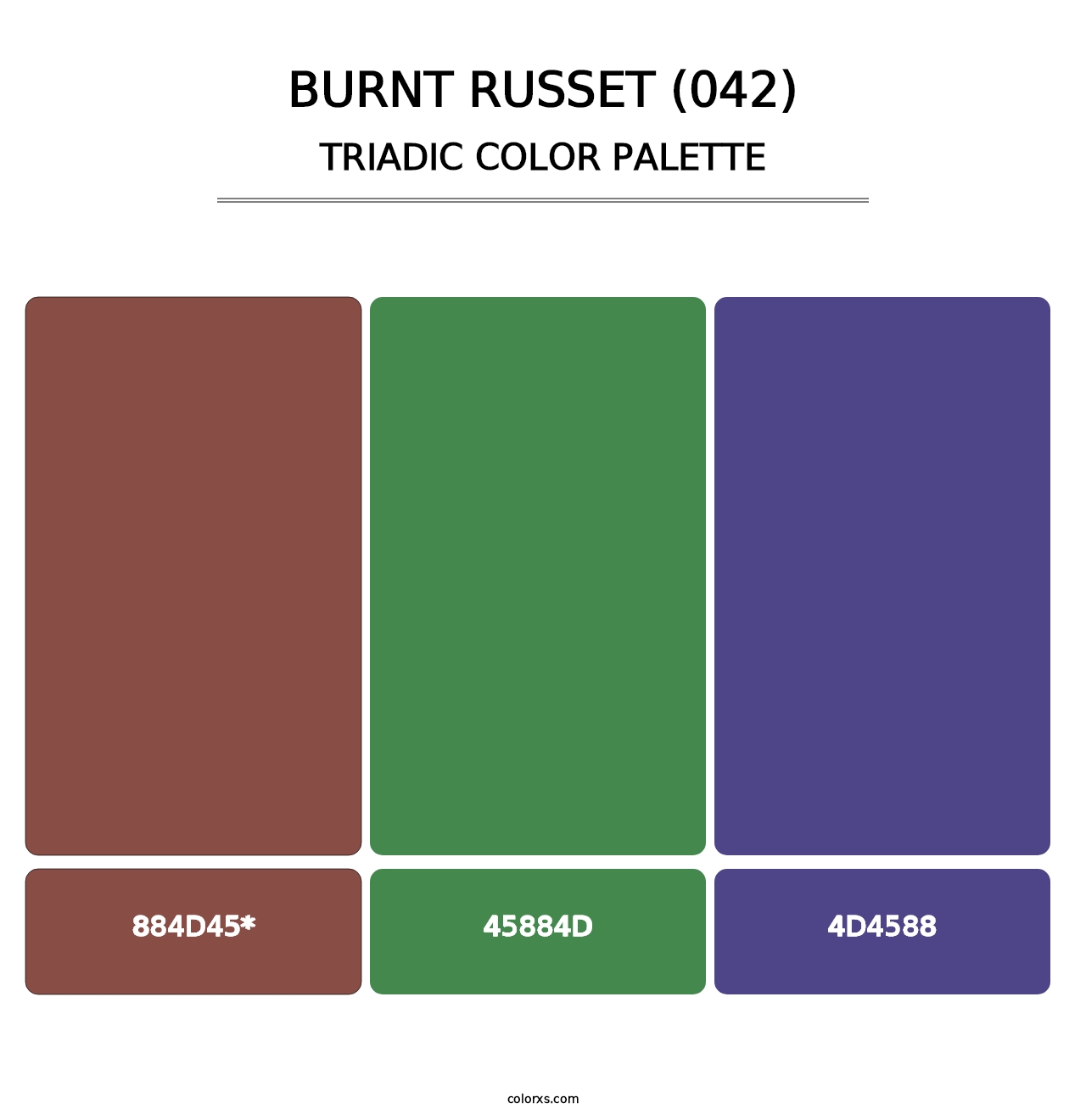 Burnt Russet (042) - Triadic Color Palette