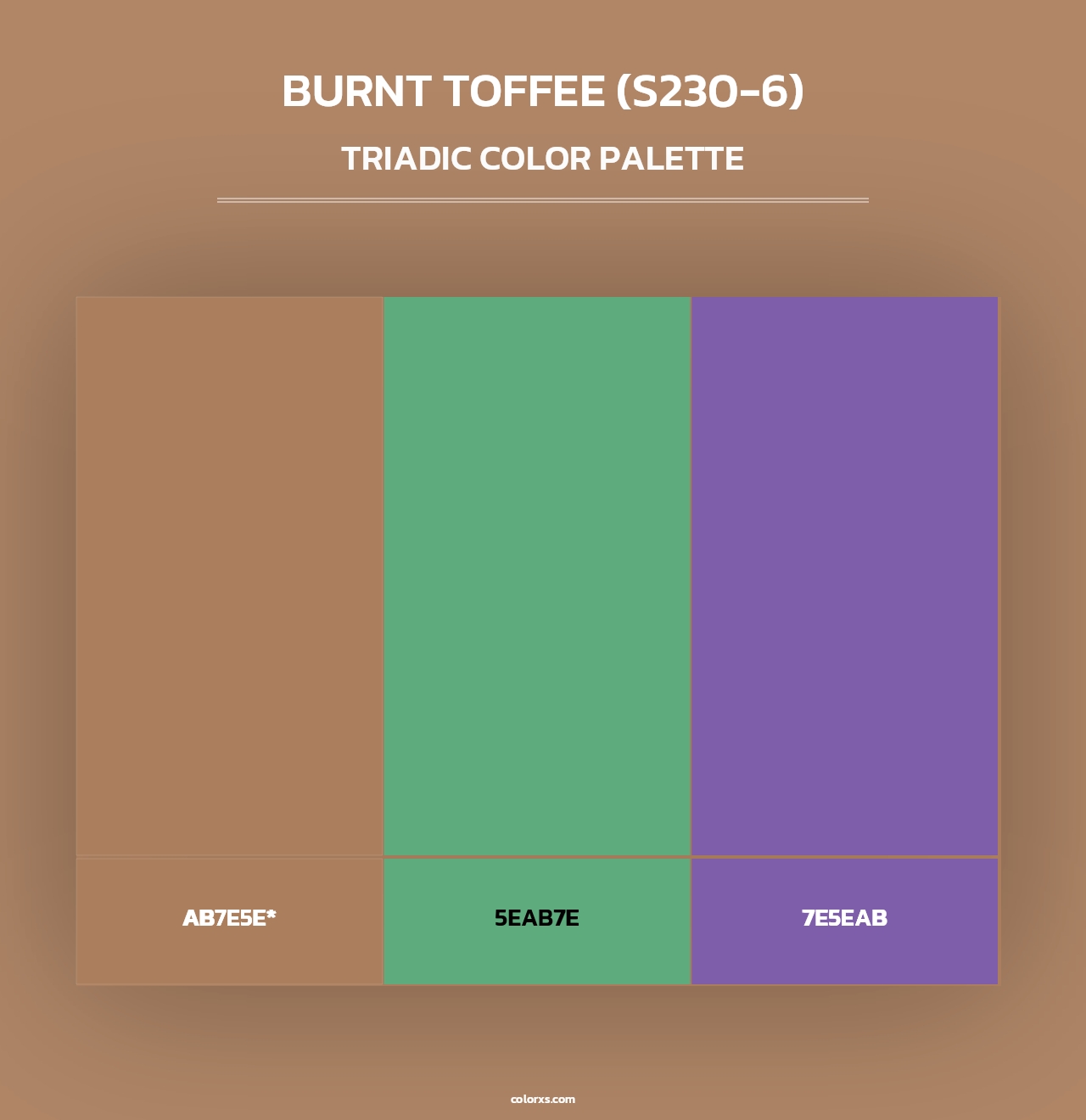 Burnt Toffee (S230-6) - Triadic Color Palette