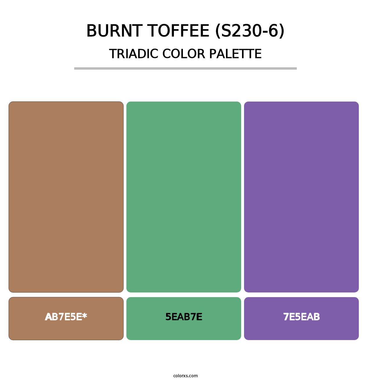 Burnt Toffee (S230-6) - Triadic Color Palette