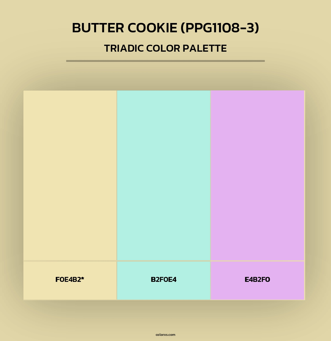 Butter Cookie (PPG1108-3) - Triadic Color Palette
