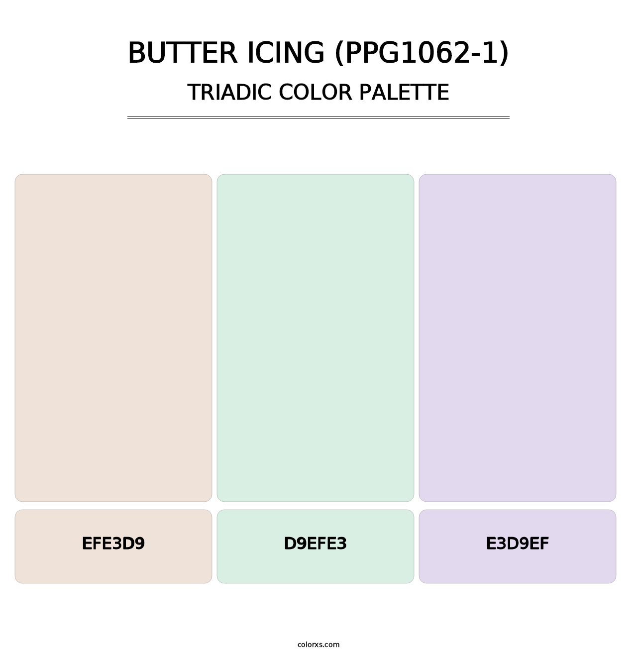 Butter Icing (PPG1062-1) - Triadic Color Palette