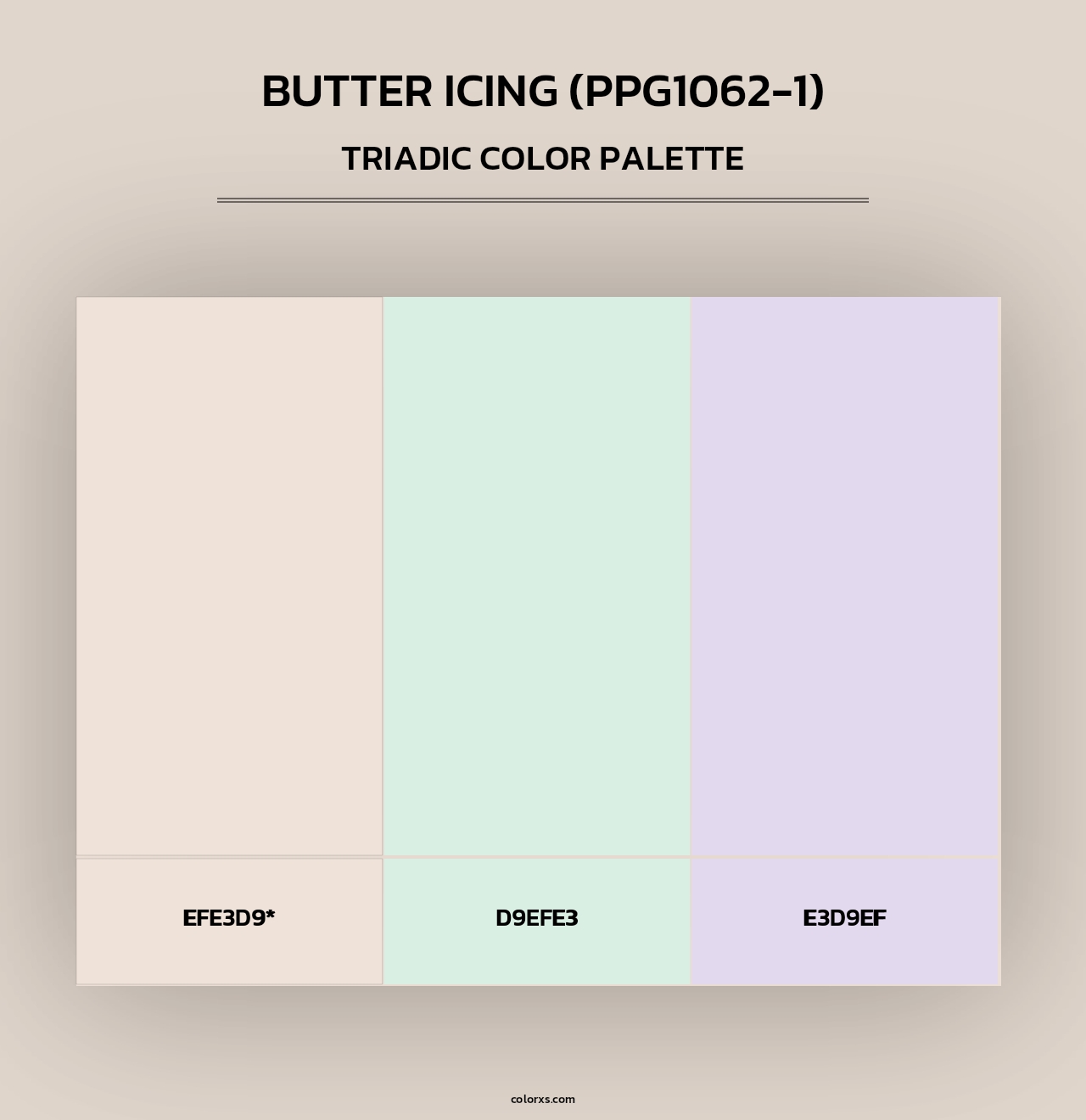 Butter Icing (PPG1062-1) - Triadic Color Palette