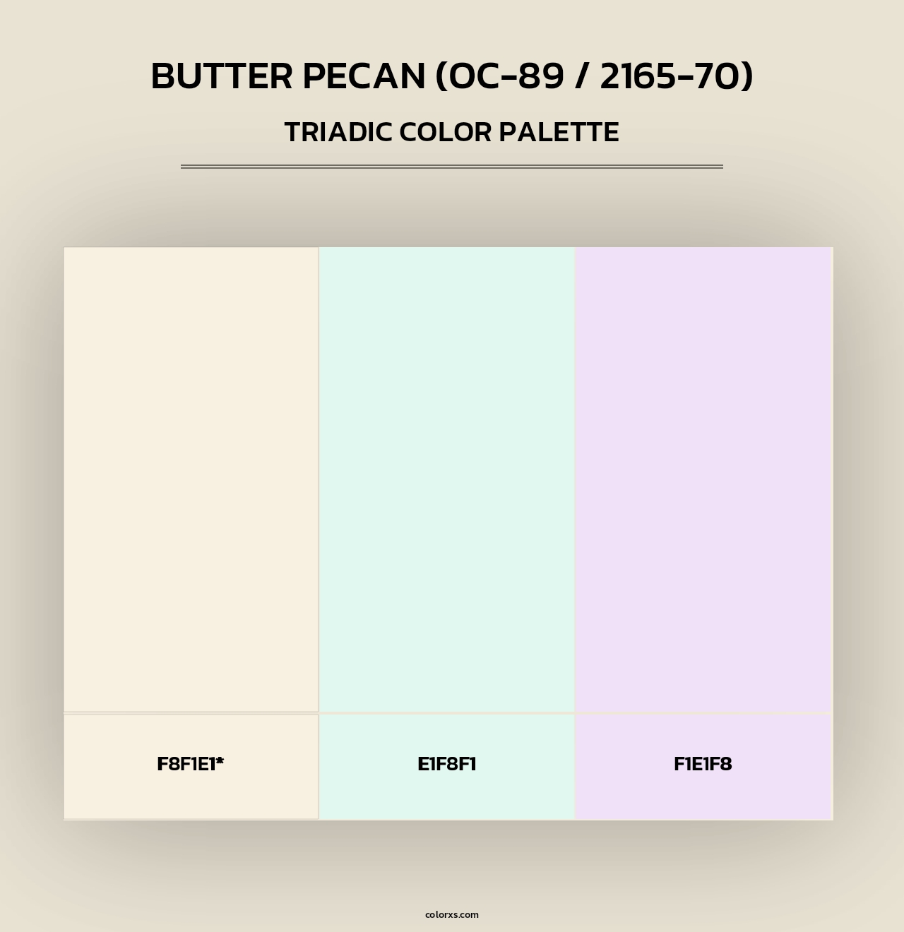 Butter Pecan (OC-89 / 2165-70) - Triadic Color Palette