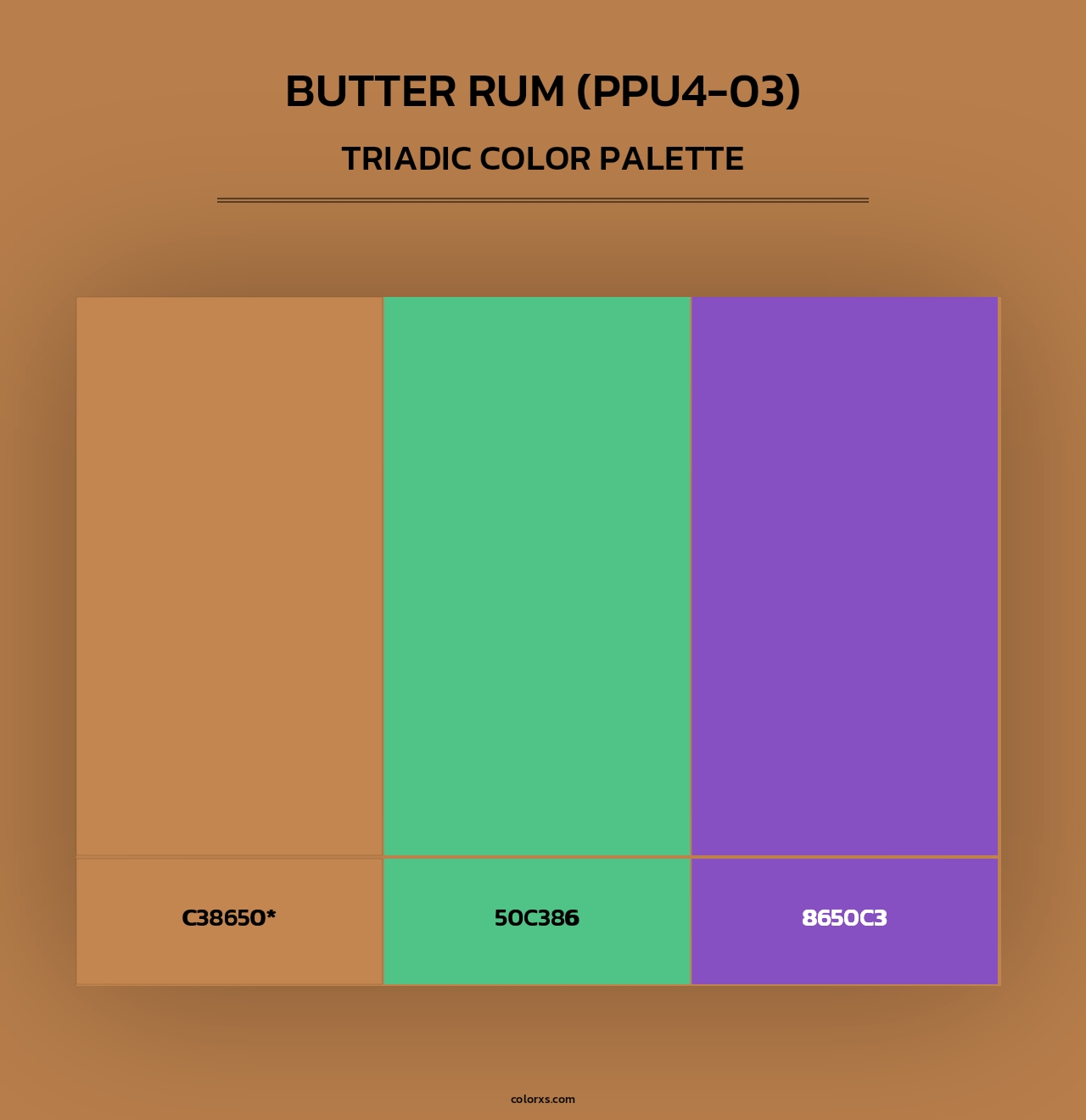 Butter Rum (PPU4-03) - Triadic Color Palette