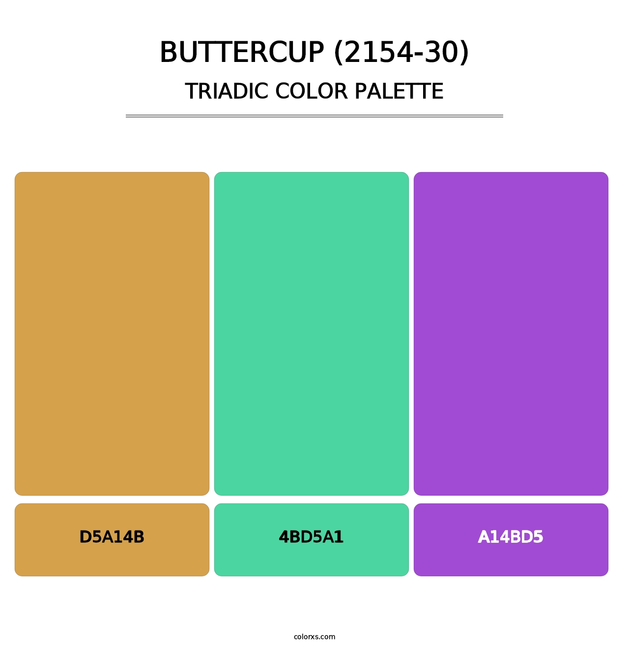 Buttercup (2154-30) - Triadic Color Palette