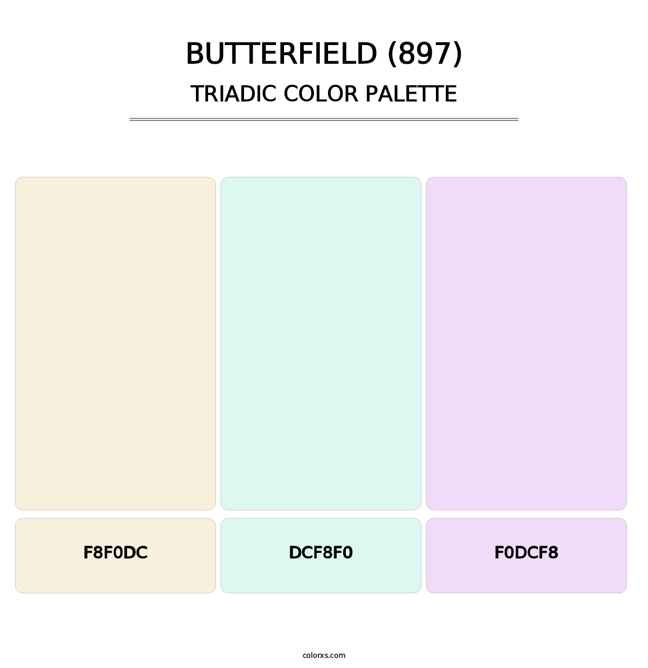 Butterfield (897) - Triadic Color Palette