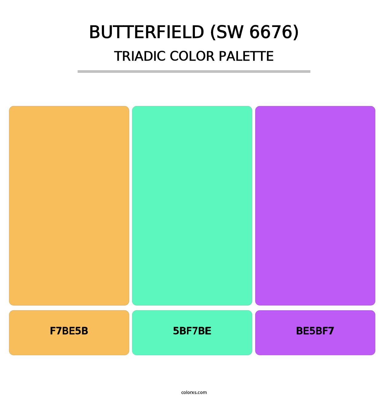Butterfield (SW 6676) - Triadic Color Palette