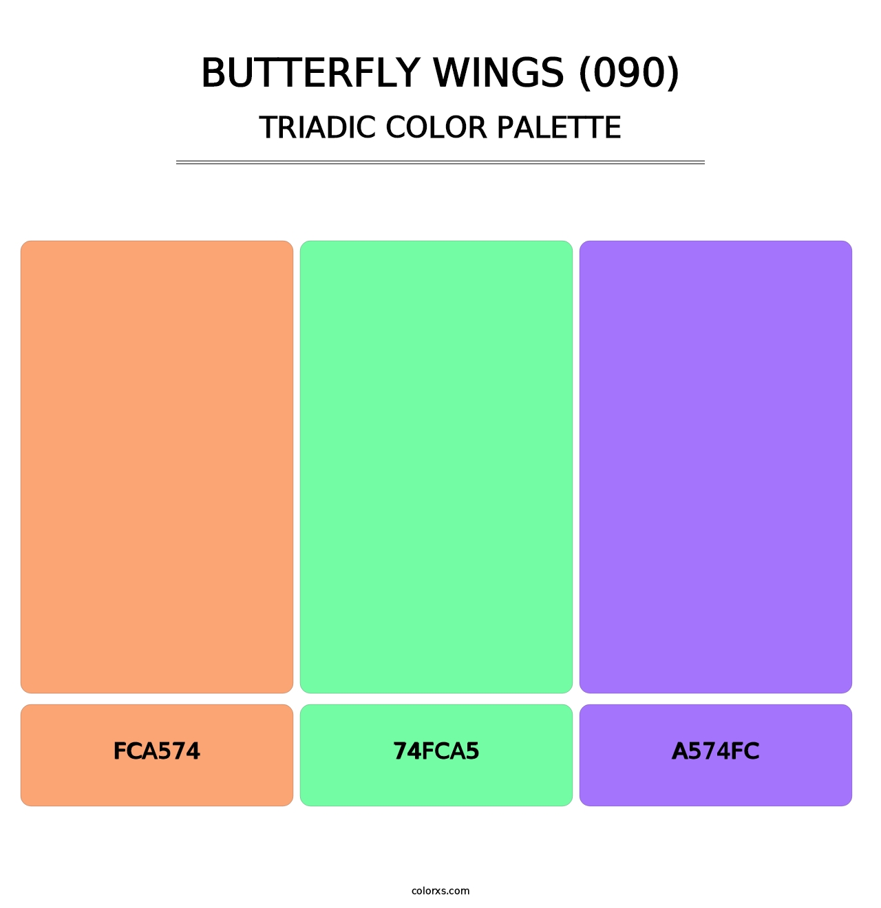 Butterfly Wings (090) - Triadic Color Palette