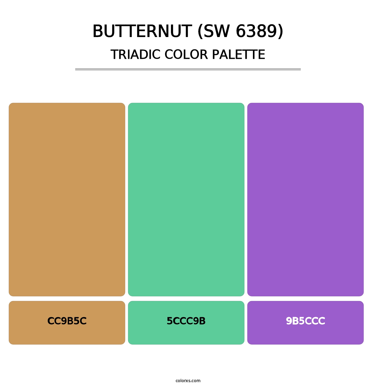 Butternut (SW 6389) - Triadic Color Palette