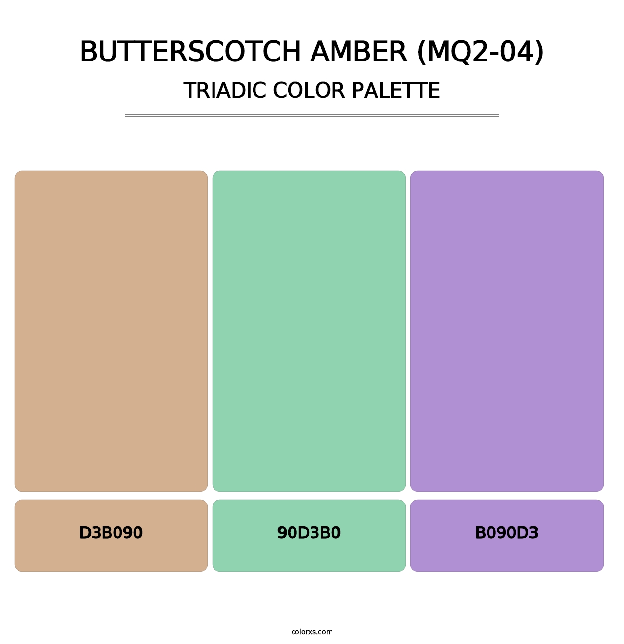 Butterscotch Amber (MQ2-04) - Triadic Color Palette