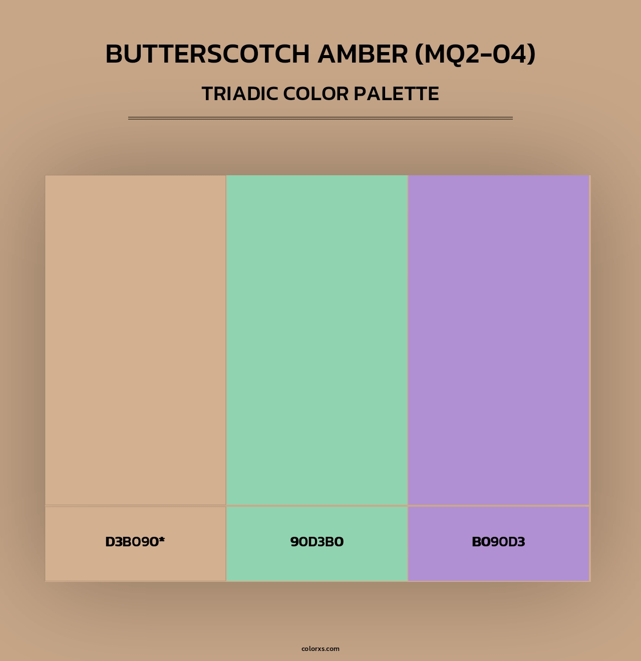 Butterscotch Amber (MQ2-04) - Triadic Color Palette