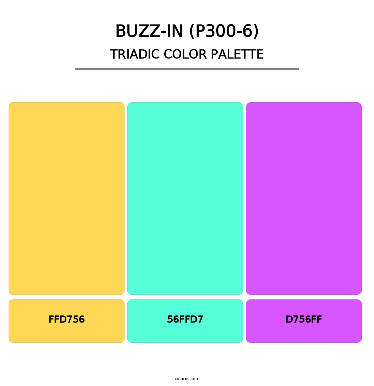 Buzz-In (P300-6) - Triadic Color Palette