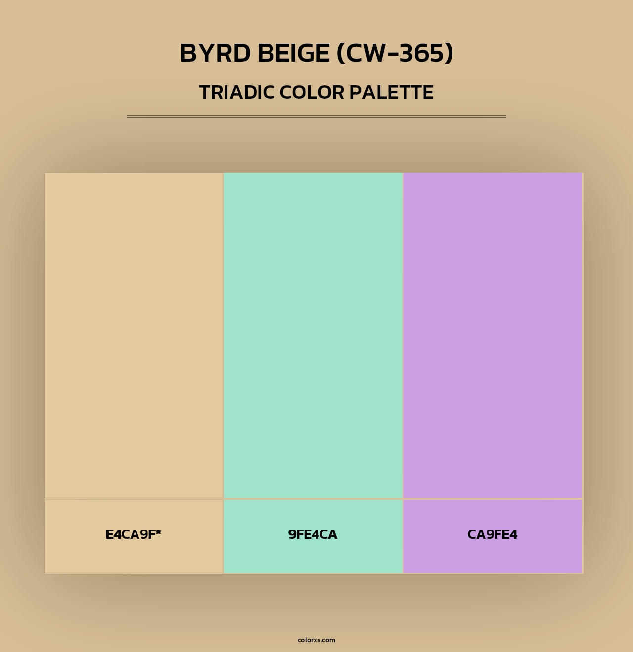 Byrd Beige (CW-365) - Triadic Color Palette