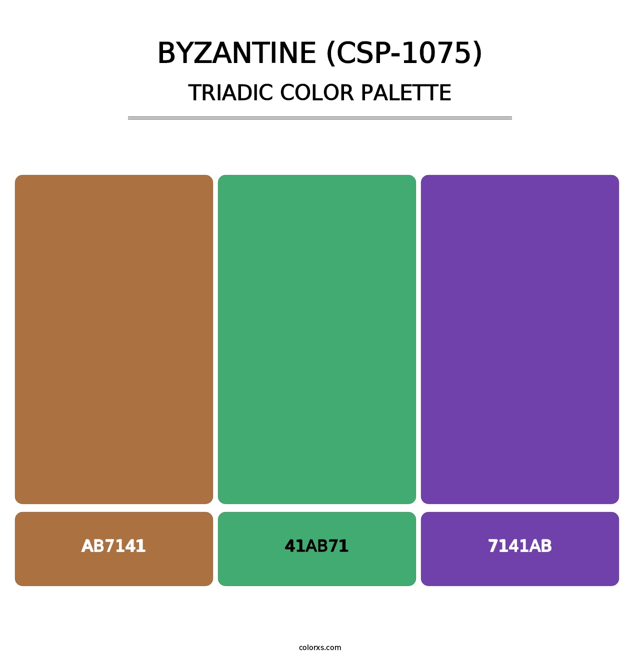Byzantine (CSP-1075) - Triadic Color Palette